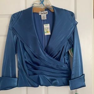 Blue dressy blouse